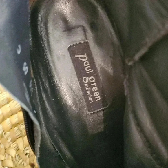 Paul Green leather and suede heeled ankle booties US size 6 - Picture 5 of 9